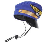 DIYEAH Coiffe de Cosplay pour Chien et Chat Chapeau de Tête Parodique Pilote Taille Moyenne Tissu Doux et Confortable Couvre-Chef Amusant pour Fête D’Anniversaire et Halloween