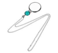 DIYEAH Collier Loupe Pour Femme 8x Pendentif Grossissant Vintage Lentille Optique Longue Chaîne Lecture Inspection Bijoux Artisanat
