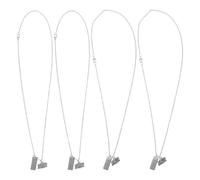 DIYEAH Collier Marathon 4 pièces : Pendentif coureur 26,2 et 13,1 - Bijou de sport - Collier barre course longue distance - Pendentif équipe d'athlétisme - Cadeau d'anniversaire ou de Noël