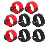 DIYEAH Colliers Anti-cris et Ceintures de Cou en Nylon Lot de 8, Réduction du Chant pour Canard et Oie en Rouge et Noir