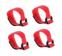 DIYEAH Colliers de Coq en Nylon Rouge Anti-Crowing Sûrs, Lot de 4 Pièces pour Ferme et Maison, Accessoires Pratiques pour Poulet Fermier