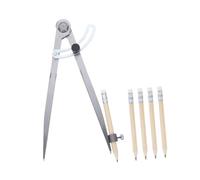 DIYEAH Compas à Aile Acier avec Porte Crayon pour Dessin Menuiserie et Géométriques Outils de Traçage