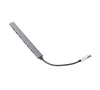 DIYEAH Concentrateur USB 7 Ports 3.0 Haute Vitesse pour Ordinateur Portable, Multifonction, Plug and Play, Transmission Rapide, Compatible Disque Dur Souris Clavier, Gris