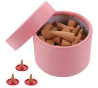 DIYEAH Cônes de Parfum Parfumés Mixtes 120 Pcs Taille Standard Matériau Naturel Parfum à Reflux Apaisant pour Aromathérapie Contemplation Yoga Maison Bureau 3 Supports en Bambou