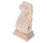 DIYEAH Console Décorative en Bois Massif Sculpté Style Européen Dimensions 8X15X5 CM Console D’Angle Ornementale pour Décoration Murale Support Décoratif pour Portes et Cheminées