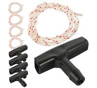 DIYEAH Cordon de Manœuvre Porte de Garage 1 M, Poignée, Corde en Plastique et Corde Flexible, Kit de 5 Pièces pour Manœuvre Facile