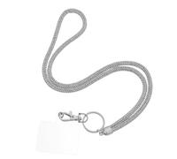 DIYEAH Cordon Lanyard Éblouissant Strass pour Badge de Travail Lien de Cou Cristal avec Attache Métallique Accessoire Pratique pour Téléphone et Carte Identité Confortable et