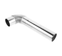 DIYEAH Coude et Rallonge de Cheminée en Acier Inoxydable 6 CM X 26 CM, Conduit de Cheminée Extérieur pour Poêle de Camping, Extension Tubulaire Résistante et Étanche pour Tente et Usage