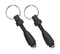 DIYEAH Coupe-cigare Perforateur Manuel 2 Pièces en Silicone Noir et Acier Inoxydable, Mini Outil Porte-clés Portable pour Ouvrir les Trous de Cigares, Accessoire Polyvalent Voyage