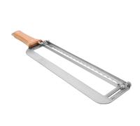 DIYEAH Couteau à pain avec guide d'épaisseur réglable - Couteau à trancher manuel en acier inoxydable - Outil de découpe pour pain au levain