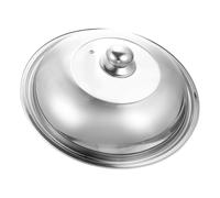 DIYEAH Couvercle Inox pour Poêle et Wok Résistant et Multifonction Poignée Anti-chaleur Accessoire Cuisine