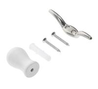 DIYEAH Crochet de Positionnement Métallique pour Stores, Vis | Accessoire de Fixation pour Store Enrouleur, Métal et Bois, Compatible Rideaux Romains et Vénitiens