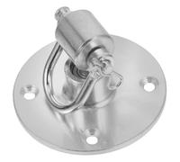 DIYEAH Crochet Pivotant pour Poire de Vitesse de Boxe, Fixation Métallique | Acier Inoxydable Argenté, Entraxe 50mm, Rotation Fluide, Installation Facile pour Plateforme et Plafond