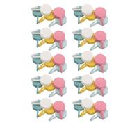 DIYEAH Crochets Adhésifs Macarons 50 Pcs Petits Crochets Muraux Couleur Macaron pour Suspendre Clés et Ustensiles sans Perçage Fixation Forte Cuisine et Salle de Bain
