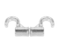 DIYEAH Crochets en Alliage D'aluminium Argentés, Lot de 2 Pièces, Support de Canne Polyvalent Capacité de Charge pour Placard Cuisine