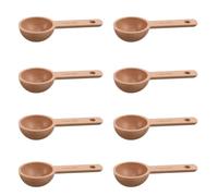 DIYEAH Cuillère doseuse en bois (lot de 8), cuillère à café en bois (1 | Cuillère doseuse pour café en grains et en poudre, cuillère doseuse pour pots de sucre et d'épices, de cuisine