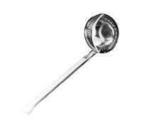 DIYEAH Cuillère Filtre Huile Inox à Long Manche Écumoire Passoire Capacité Importante pour Soupe Ustensile Cuisine Professionnel Résistant Chaleur Séparateur Graisse