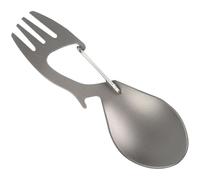 DIYEAH Cuillère-fourchette Multifonction en Titane Léger pour Camping et Randonnée, Spork Portable Petit Ouvre-bouteille Pratique, Ustensile de Camping Compact et Solide pour Activités
