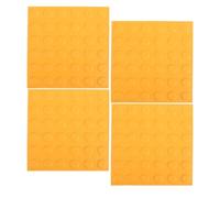 DIYEAH Dalles Tactiles Aveugles Antidérapantes 25x25 Cm, Briques Jaunes Points Ronds, Lot de 4 pour Allées Piétonnes, Jardins et Espaces Publics, Pavage Sécuritaire pour Malvoyants,