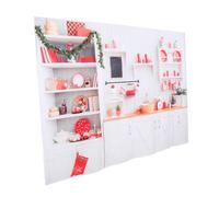 DIYEAH Décor de Noël Tapisserie Murale Fond Photo de Noël Accessoire pour Décorations de Fête Ambiance Festive sans Filtre