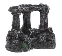 DIYEAH Décoration D'aquarium en Résine Design Classique Stable Empêchant Le Basculement Colonne Romaine à Trois Piliers pour Aquarium et Poissonnière à Domicile ou Bureau