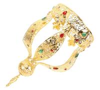 DIYEAH Décoration de Gâteau Couronne en Métal Doré 1 Pièce Accessoire pour Fête d'Anniversaire Diadème Ajustable pour Gâteau de Mariage Décoration Royale pour Dessert et Cupcakes