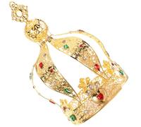 DIYEAH Décoration de Gâteau de Tiare Dorée, Couronne Métallique Vintage pour Pâtisserie et Desserts, Ornement pour Fête D'anniversaire Princesse, Accessoire Décoratif Unique