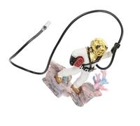 DIYEAH Décoration Flottante D’Aquarium en Plastique Blanc, Figurine de Plongeur Coffre Trésor et Tuyau pour Effet Bulles, Ornement Décoratif Réaliste pour Aquarium D’Eau Douce