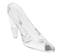 DIYEAH Décoration Mariage Chaussure Talon Cristal Transparent Ornement Pantoufle Verre Clair Chaussures Talons pour Fille Cérémonie Fête Anniversaire Élégante
