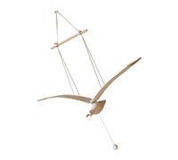 DIYEAH Décoration Murale Oiseau Bois Suspendu pour Chambre Garçon Fille Mobile Suspendu Bois Ornement Mural Minimaliste pour Nursery Salon et Balcon Ambiance Chaleureuse et Apaisante