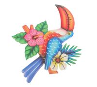 DIYEAH Décoration Murale Toucan en Fer, Art Mural Animal Léger pour Chambre et Jardin, Décor Rustique, Style Vivant