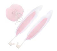 DIYEAH Décorations de Voiture Nez Facile à Installer Oreilles de Lapin Rose en Tissu pour Noël Kit Adorable Véhicules