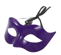 DIYEAH Demi-masque de Bal Masqué pour Hommes en Plastique Pourpre, Style Classique et Simple, Accessoire Élégant pour Bal Masqué et Soirée