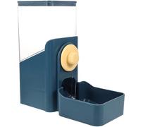 DIYEAH Distributeur Automatique de Croquettes pour Chats Lapins et Hamsters Suspendu Anti-Retournement en Polypropylène Bleu Profond Facile à Nettoyer pour Cages et Petits Espaces