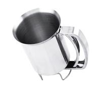 DIYEAH Distributeur de Pâte Inox pour Pancakes et Beignets Entonnoir Doseur Manuel Anti-goutte Ustensile Cuisine pour Galettes et Muffins Pratique et Étanche Argent