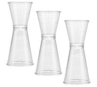 DIYEAH Doseur double pour cocktail en plastique 3pcs, tasse doseuse double-face haute dureté, accessoires cocktail pour usage familial et KTV Réutilisable