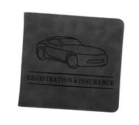 DIYEAH Dossier D'informations Titulaire De La Carte D'assurance Titulaire De l'inscription Portefeuille De Cartes De Voiture Portefeuille D'assurance Automobile PU Black