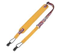 DIYEAH Double Sangle Réglable sans Perçage Crochet, de Ukulélé | PU Cuir Jaune, Installation Facile et Équilibre des Crochets, pour Musiciens, Présent D'anniversaire ou Nouvel An
