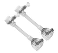 DIYEAH Douchette de Robinet la Cuisine Extensible Antibuée Gris, Économiseur D'eau Ajustable Jet Pivotant, Embout en Caoutchouc Flexible pour Évier, Lot de 2 Pièces, Usage Domestique