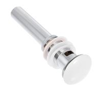 DIYEAH Drain Évier Cuivre à Fente avec Bouchon Pop-up Grand Couvercle Céramique Blanc Dispositif de Vidange pour Lavabo de Salle de Bain avec Écoulement Anti-débordement Adapté Cuisine