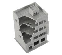 DIYEAH Échelle Modèle Ruines Brisées Bâtiment Endommagé Plastique Assembliable pour Diorama Scène de Guerre et Paysage Ferroviaire