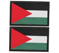 DIYEAH Écussons Brodés Palestiniens 2Pcs Accessoire Unique pour Brassard Drapeau National Vêtements Paquet Voyages Fêtes Artisanat Solide