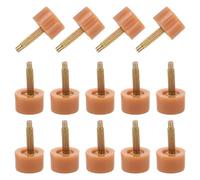 DIYEAH Embouts de Talon Haut de Rechange Antidérapants Ronds 10 Mm Beige, Lot de 20 Paires pour Réparation Talons Aiguilles Femmes, Protection Solide pour Surfaces Humides et Événements