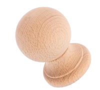 DIYEAH Embouts Décoratifs en Bois Brut pour Tringles À Rideaux Boule en Bois Sculptée Style Romain 8.00 X 6.00 X 6.00 CM pour Décoration Intérieure Classique