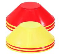 DIYEAH Ensemble 20 Cônes D’entraînement Football Mini Ronds Souples Rouge et Jaune, Équipement de Formation pour Agilité et Vitesse, Balises de Terrain Résistantes au Vent, Entraînement
