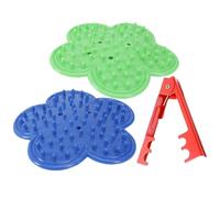 DIYEAH Ensemble d'Arrache-Épines pour Rosiers 3 Pièces en Caoutchouc et Métal Pince Petite Taille Rouge Arrache-Épines Vert et Bleu Outil de Jardinage Pratique pour Bouquet et