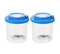 DIYEAH Ensemble de 2 outils d'exploration en sciences naturelles : boîte de collecte d'insectes portable avec couvercle loupe, récipient loupe pour l'observation des insectes en
