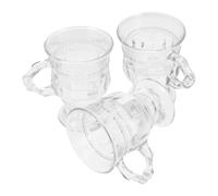 DIYEAH Ensemble de 3 Tasses à Thé Vintage en Verre Élégant Forme Belle et Sensation Confortable pour Usage Prolongé, Thé Café Réutilisable