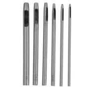 DIYEAH Ensemble de 6 perforatrices creuses pour cuir avec outils en acier de 1 à 5 mm - Outil de perforation - Perforatrice pour joints en feutre pour l'artisanat du cuir