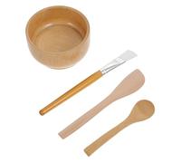 DIYEAH Ensemble de Bols en Bois Kit D'outils DIY pour Masque Facial Léger et Doux Peau pour Voyage et Soins Visage Féminin